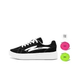 Чёрный Белый (Белый/Неон Зеленый/Фиолетовый Розовый Шнурки)