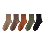 [Высокие носки 13CM] Верблюжий цвет + Кофе + Карамель + Армейский зеленый + Черный