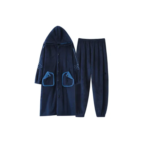 MADALLO Синий Мужской Банные халаты