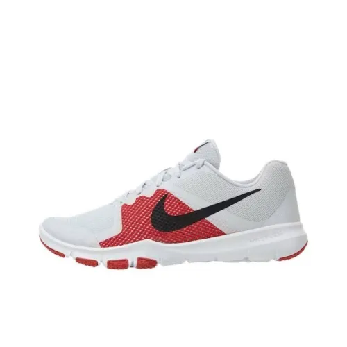 Nike Flex Control Амортизация Износостойкие Низкие Кроссовки для тренировок Мужские Белый Красный