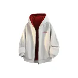 Утолщенный с флисовой подкладкой, бело-серый вереск