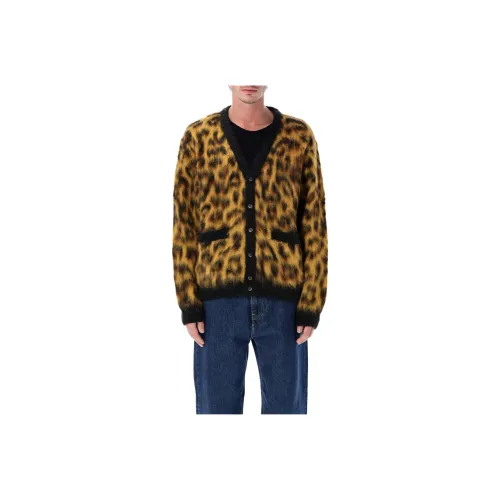 OBEY Брушированный Patron V-образный вырез Кардиган Трикотаж Мужской