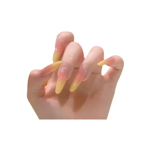 T Z Дофаминовая одежда Лето Премиум Атмосфера False Nail Длинный Заостренный Желтый Румяна Градиентный Бесшовный Прозрачный