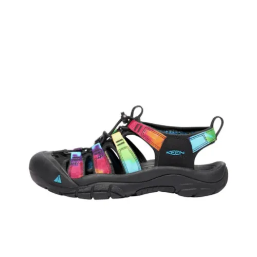 KEEN Newport Retro Дышащая и Износостойкая Обувь для треккинга Сандалии Женские Черный Tie Dye Многоцветный
