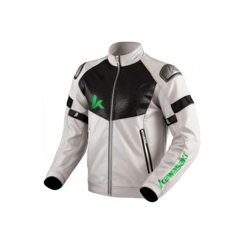 Кавасаки Мотоцикл Куртка Kawasaki Walker Унисекс Фарфорово-белый