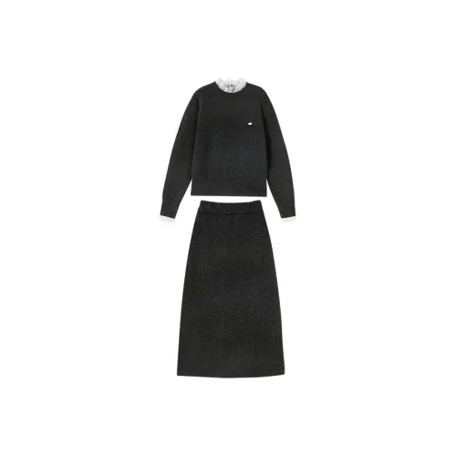 XIANGYING Темно-серый женский комплект с юбкой