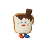 Плюшевый кошелек для монет - шоколадный тост