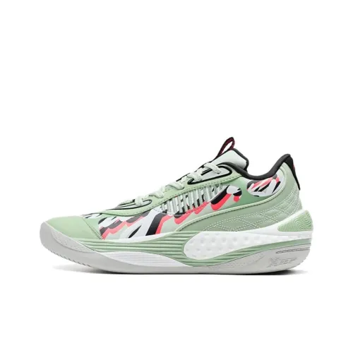 XTEP Wind Control 5,0 Essential Устойчивый к истиранию покрытие Низкий топ Баскетбольные кроссовки Мужской Зеленый