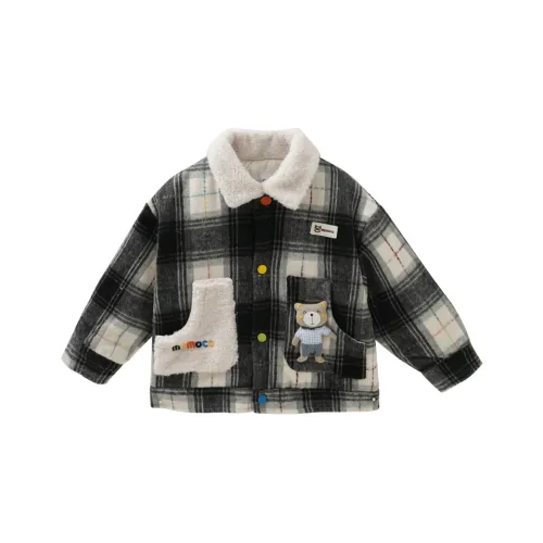 Mami Macca Большой Черный Белый Клетка KIDS Утеплённые Куртки