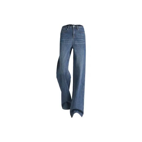 WEIXI Ностальгический синий Женские джинсы