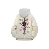 Куртка цвета экрю (в комплекте с высококачественным бело-серым свитшотом с фотокемией)