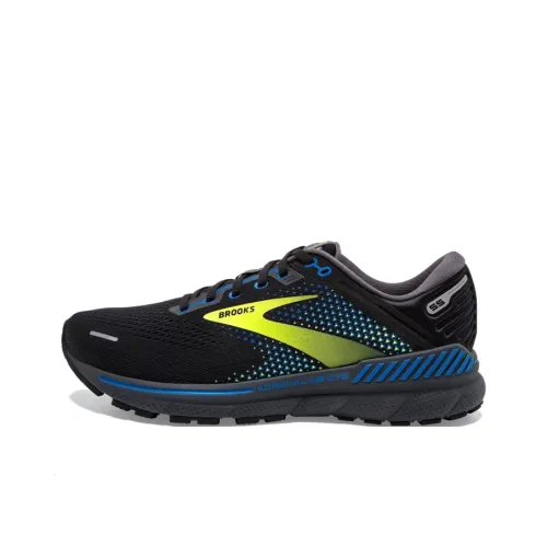 Brooks Adrenaline GTS Амортизация Устойчивый к истиранию Легкий Низкий Топ Беговые кроссовки Мужской Черный