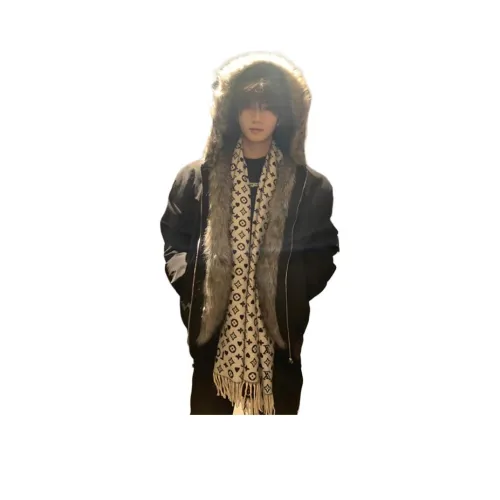 QIJIJIEQU Черный Унисекс Пуховики