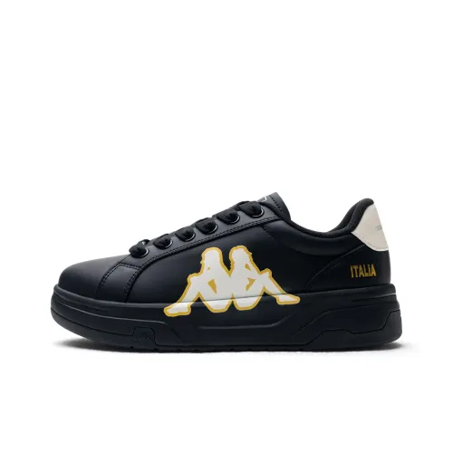 KAPPA Спина к Спине Противоскользящие Устойчивые к Износу Низкий Топ Скейтборд Кроссовки Унисекс Черный