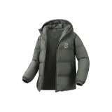 [90 Duck Down Thermal Water-Repellent] Армейский зеленый (B Яркий цвет Медведь Логотип на груди)