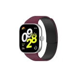 Бордовый & Черный - Интегрированная текстура Личи, силикон, магнитный ремешок