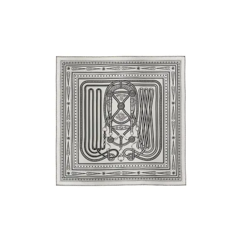 HERMES Шелковые повязки на голову Женские Белый Черный