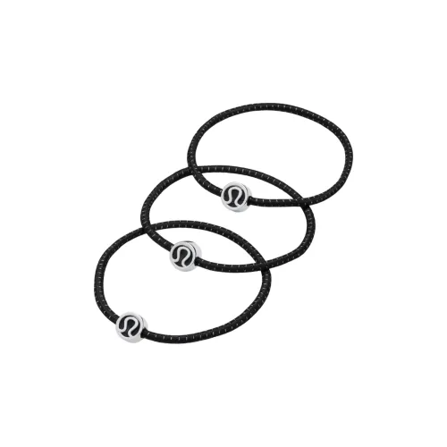 lululemon Резинка для волос Унисекс Черный Серебристый