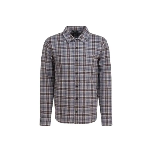 VINCE Серые Мужские Рубашки