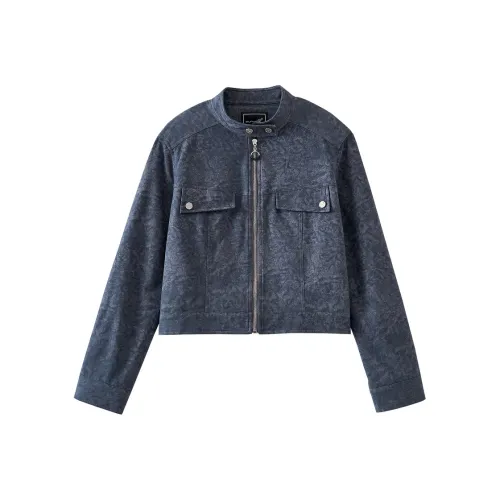 OUNIXUE Темно-серый Женский Короткий Пальто