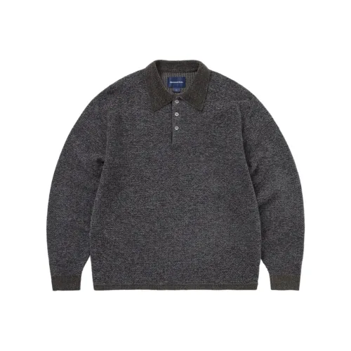 Thisisneverthat Fw25 Бархат KNIT POLO Уголь Поло Унисекс
