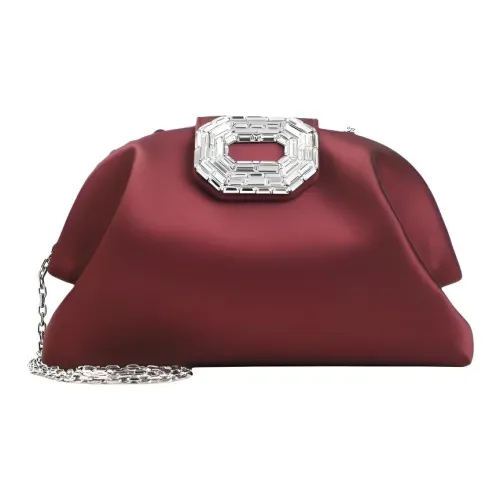AMINA MUADDI Satin Вечерняя сумка Сумка через плечо Женская Бордовый