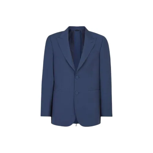 FENDI SS23 Бизнес-костюм Пальто Мужской Синий