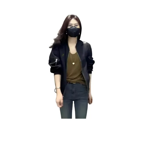 Mu Qingqing Черные Женские Куртки