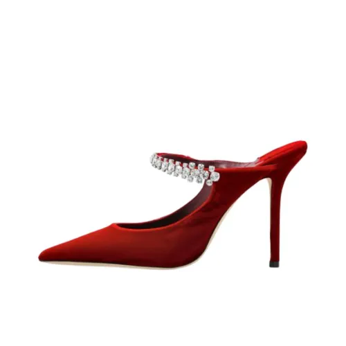 Jimmy Choo Bing Домашние тапочки Женские Красные