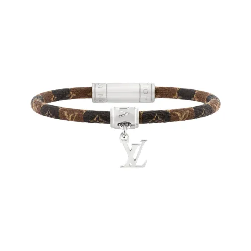 LOUIS VUITTON Покрытые холст браслеты мужские коричневые