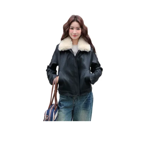 MEXICAN Черный Женские Кожаные Куртки