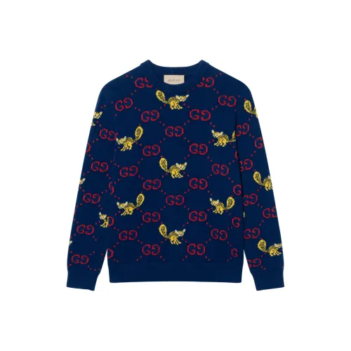 GUCCI x Freya Hartas FW21 Свитер Мужской Синий