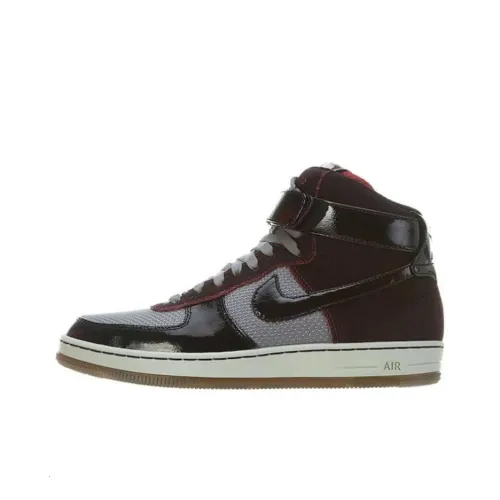 Nike Air Force 1 Downtown Hi Амортизация Износостойкий MID Топ Скейтборд Кроссовки Унисекс Черный Красный