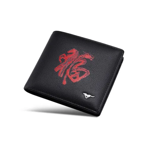 SEPTWOLVES Кошелек из коровьей кожи Мужской Черный