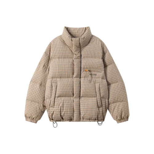 NewJnxs Оранжевая клетка Унисекс Пуховые куртки