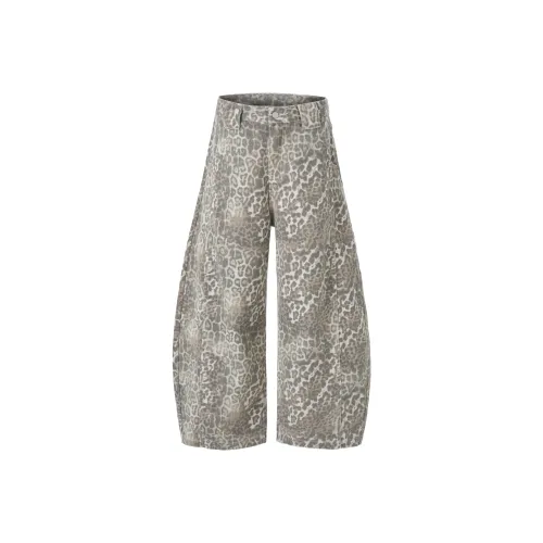 ZAZN Леопардовый принт Унисекс Джинсы