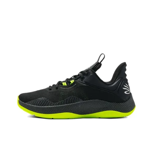 Under Armour Hovr Splash 2 Low Топ Баскетбольные Кроссовки Мужские Черные Зеленые