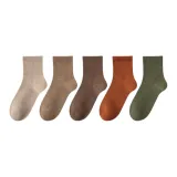 [Высокие носки 13CM] Хаки + Верблюжий + Кофейный + Карамель + Армейский зеленый