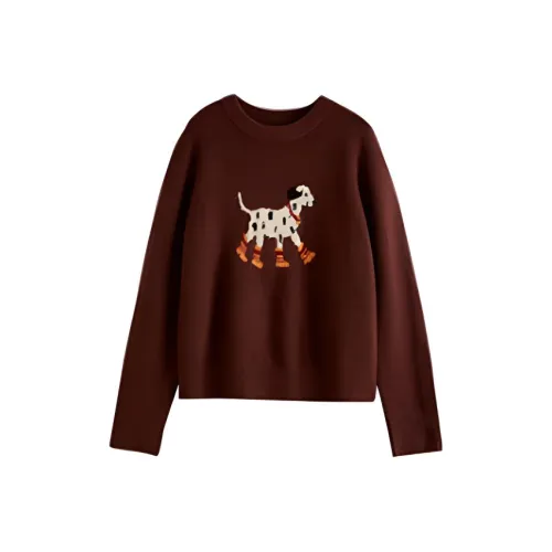 SLLSKY Обожжённый кирпич Кофе Женские Трикотаж