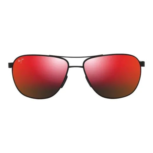 Maui Jim Металл Aviator Солнцезащитные очки Унисекс Черный Гаванский