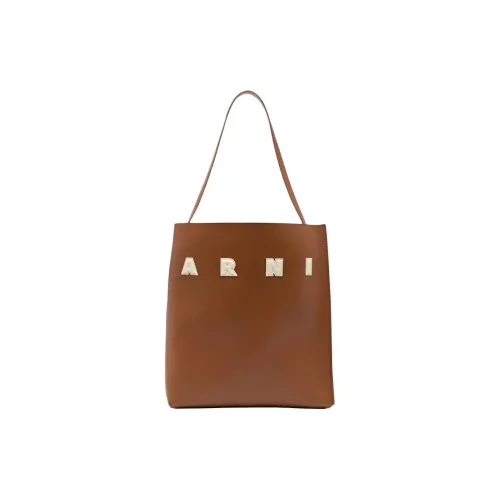 MARNI Телячья кожа Сумка через плечо Женская Коричневая