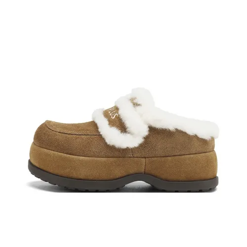 FIVE PLUS Резиновая подошва ворсистый бахрома противоскользящий устойчивый к истиранию тихие домашние тапочки женские