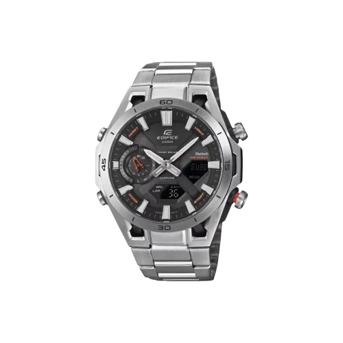 CASIO EDIFICE Солнечный кварцевый механизм нержавеющая сталь ремешок мужские часы черный циферблат