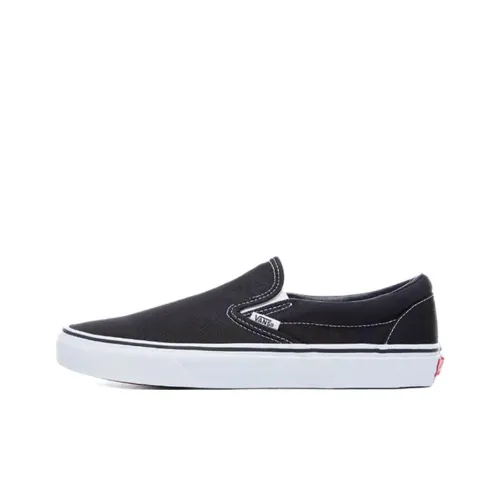 VANS Slip On CLASSICS Легкий Низкий Топ Скейтборд Кроссовки Унисекс Черный Белый
