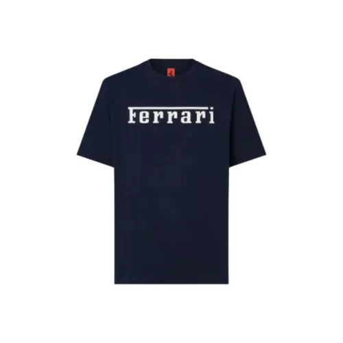 Ferrari Синий Мужская T-Рубашка
