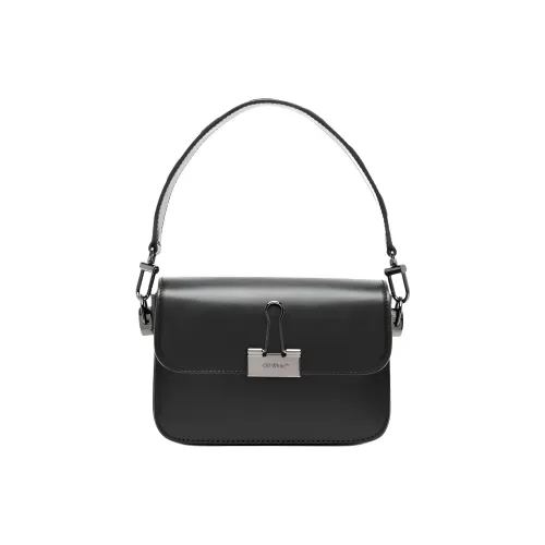 Off Белый Телячья кожа Сумка через плечо Сумка Женская Черная