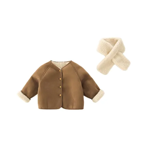 SHIBU Dudu LA Шарф Дубленка Кофе Детские Куртки