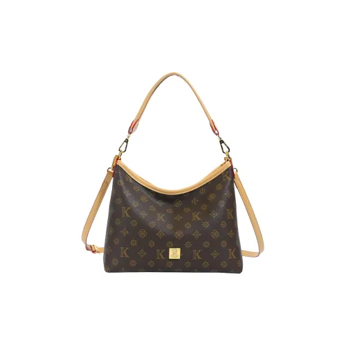 CREAM BEAR ПУ (полиуретан) Сумка Большая Женская Абрикос Коричневый