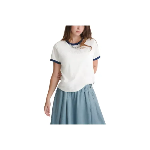 Vans Drop V Зефир Белый Женские T-рубашки