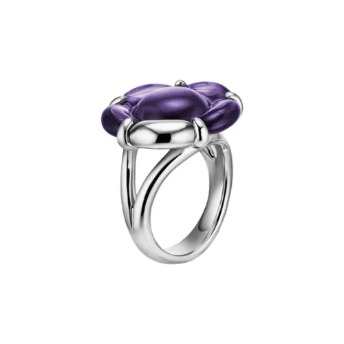 Baccarat Кольца из нержавеющей стали Женские Серебряные Фиолетовые